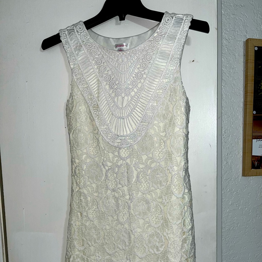 Xhiliration White Lace Dress